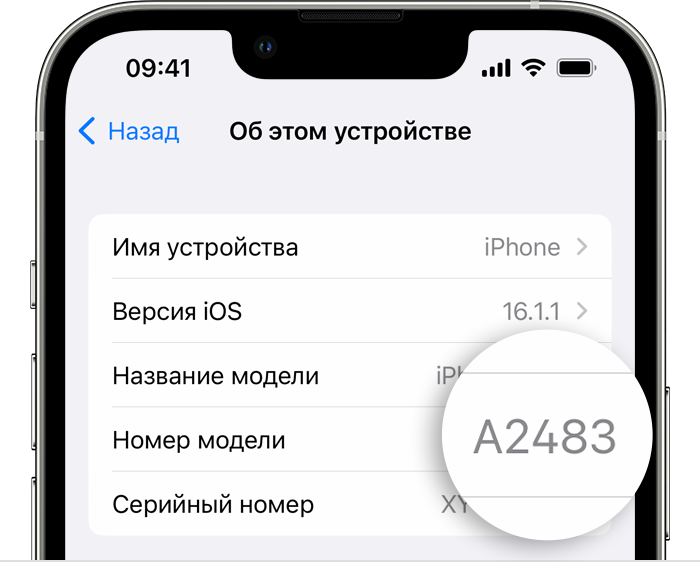 Изображение, на котором показан экран «Об этом устройстве».