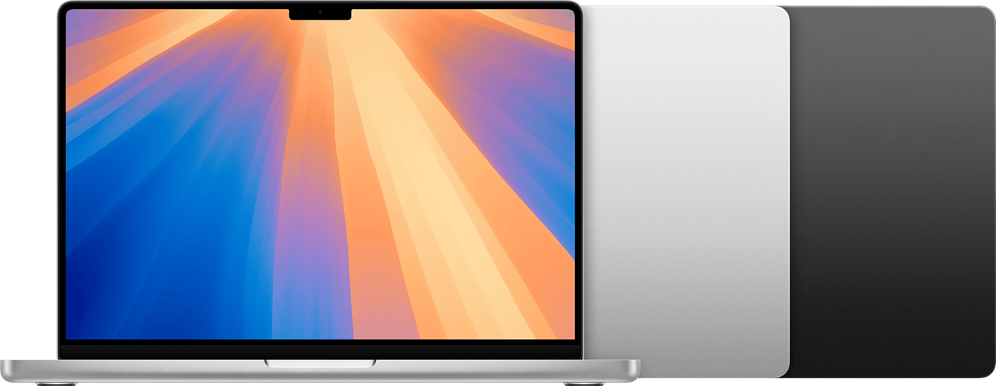 MacBook Pro (14-inch, 2024) in Silver and Space Black.