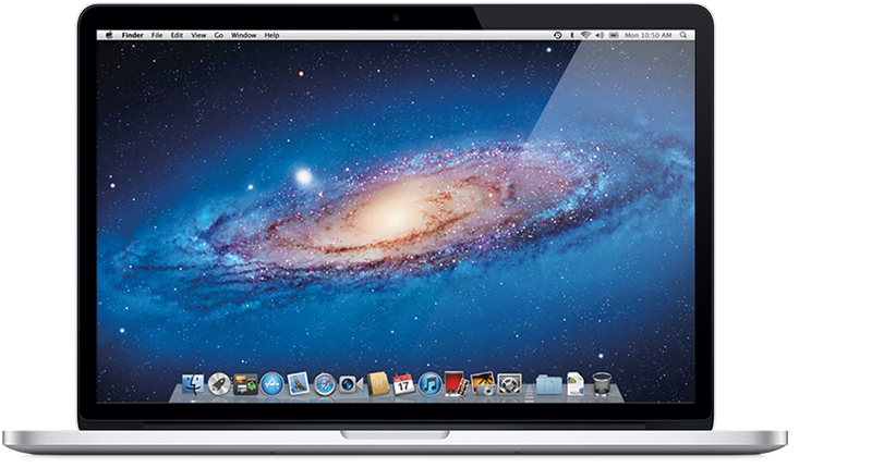 Front of MacBook Pro (Retina, 15-inch, Mid 2012).