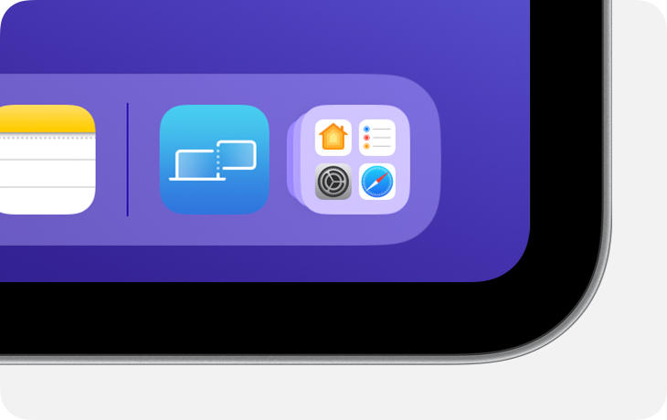 La app Sidecar del Dock en el iPad.