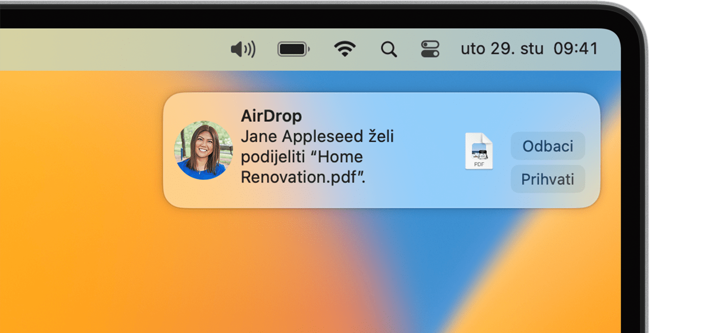 AirDrop obavijest