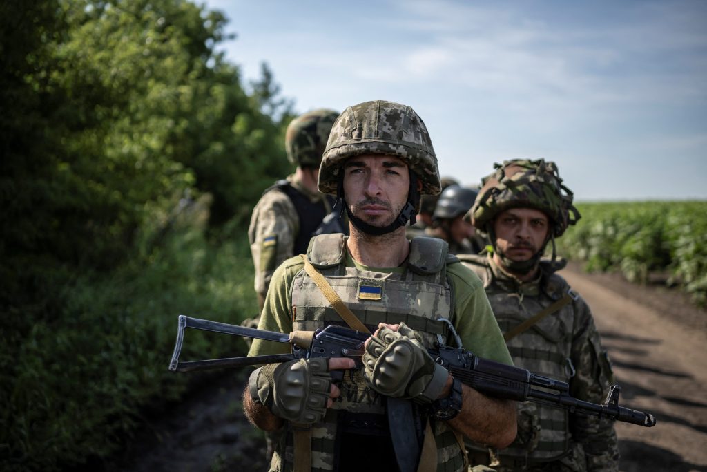 Photo: Ukrainian service members of the 35th Separate Marines Brigade attend a military drill near a frontline, amid Russia's attack on Ukraine, in Donetsk region, Ukraine July 31, 2023. Credit: REUTERS/Viacheslav Ratynskyi