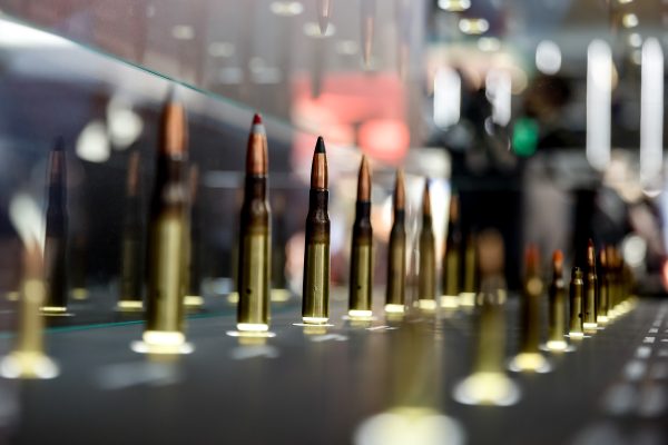 Photo: Ammunition stand is seen during the 32nd International Defence Industry Exhibition MSPO in Targi Kielce in central Poland. The Exhibition presents most modern solutions and technologies in military industry. Minister of Defence W?adys?aw Kosiniak Kamysz announces that next year investment in defence will be 4.7 per cent of the Gross Domestic Product (GDP). Credit: Dominika Zarzycka / SOPA Images.