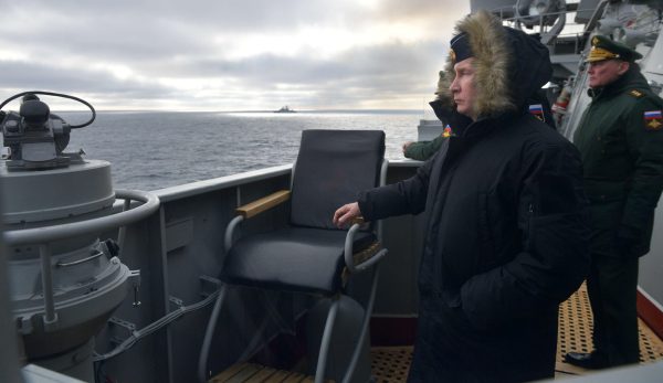 Photo: Russian President Vladimir Putin attends the joint drills of the Northern and Black sea fleets on board the Russian guided missile cruiser Marshal Ustinov in the Black Sea, off the coast of Crimea January 9, 2020. Credit: Sputnik/Alexei Druzhinin/Kremlin via REUTERS