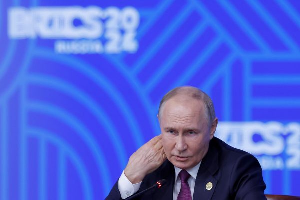 Photo: Russian President Vladimir Putin speaks during a press conference at the BRICS summit in Kazan, Russia October 24, 2024. Credit: REUTERS/Maxim Shemetov