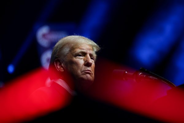 Photo: Republican presidential nominee and former US President Donald Trump attends a campaign event sponsored by conservative group Turning Point Action, in Las Vegas, Nevada, U.S. October 24, 2024. Credit: REUTERS/Carlos Barria