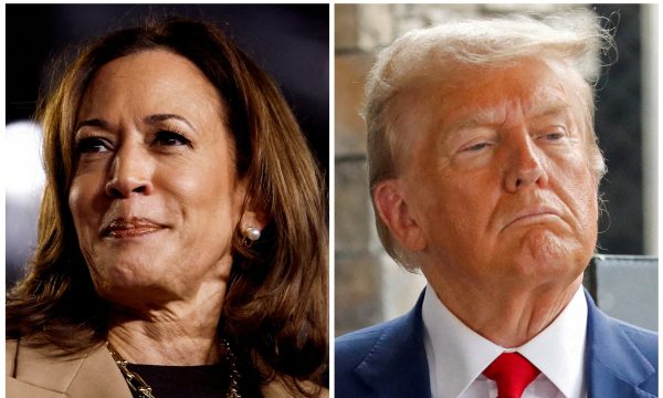 Photo: Democratic Vice President Kamala Harris and Republican opponent former U.S. President Donald Trump are seen in a combination of file photographs taken in Chandler, Arizona, U.S., October 10, 2024 and in Evans, Georgia, U.S., October 4, 2024. Credit: REUTERS/Evelyn Hockstein and Octavio Jones/File Photo