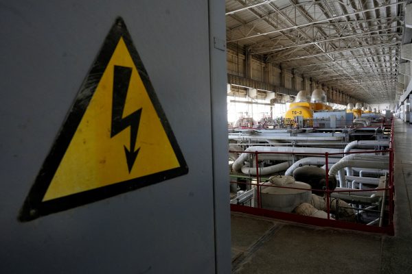 Photo: An inside of the oil shale-fired power plant is seen in Auvere, Estonia February 28, 2023. Credit: REUTERS/Ints Kalnins