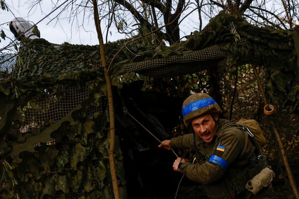 Photo: Ivan Liashko, service member of the 13th Operative Purpose Brigade 'Khartiia' of the National Guard of Ukraine and a D-20 howitzer crew commander, fires towards Russian troops, in a front line in Kharkiv Region, amid Russia's attack on Ukraine, Ukraine May 21, 2024. Credit: REUTERS/Valentyn Ogirenko