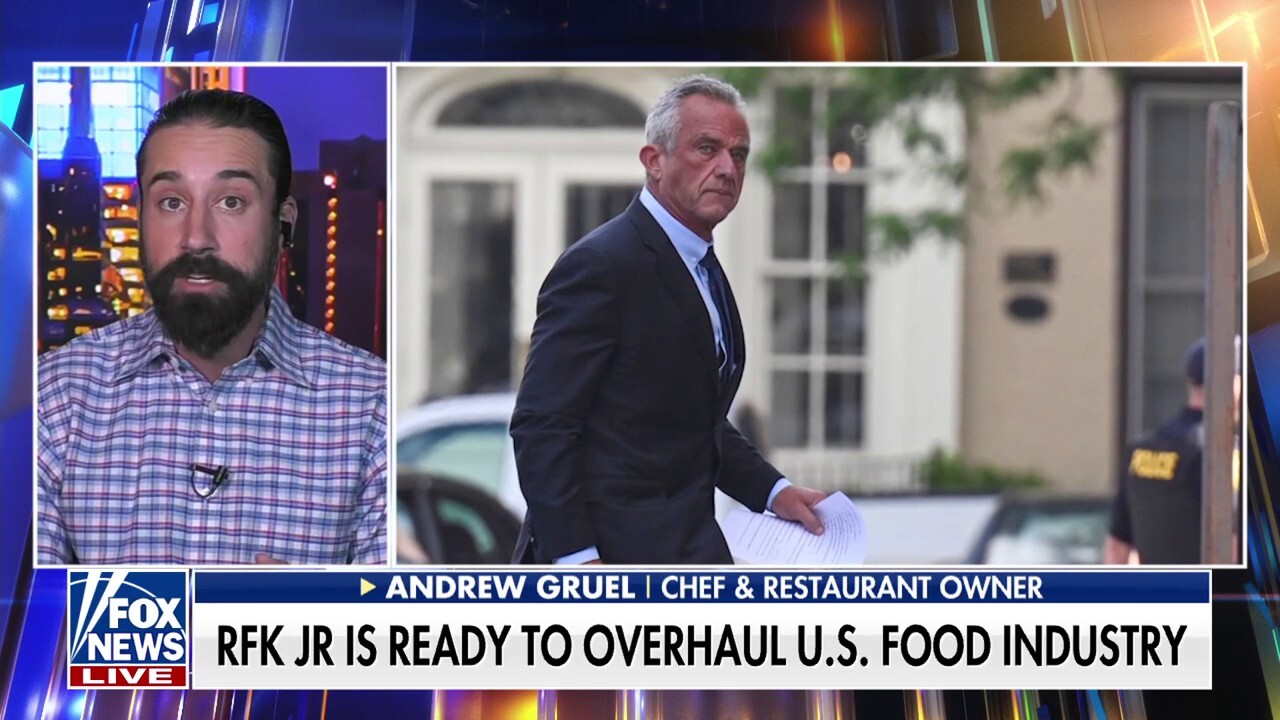 Chef and restaurant owner Andrew Gruel explains why he supports President-elect Donald Trump and RFK, Jr.’s plans for the U.S. food industry on ‘The Ingraham Angle.’