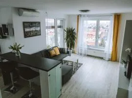 Design apartment, the city centre close to the health spa