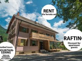 Apartments Skok with rafting and free parking, hotel a Bovec