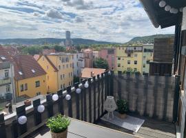 Apartment Skyline of Jena, luxuriös, einzigartig, free Wifi, Parkplatz, klimatisiert, zentral: Jena'da bir otel