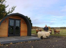 Glampods Glamping Pod - meet Highland Cows and Sheep Elgin, хотел в Елджин