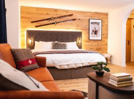 Wunderstay Alpine 16 Chic Studio Central Location, hotel a Klosters Serneus