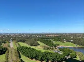 Parkside & City view in Sydney Olympic Park