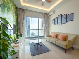 Seaview condo near RF Mall, Food Court & Free Netflix, budgethotell i Johor Bahru