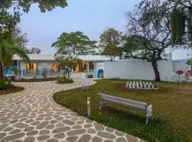 SaffronStays Kairos Zeus, Karjat - Greek style pool villa near Camp Max