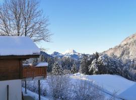 Confortable chalet avec magnifique vue en Gruyère.，位于沙尔梅的滑雪度假村