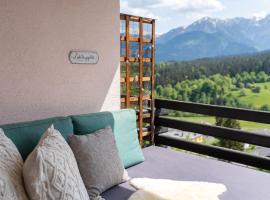 -Panorama-Bergblick- Dampfbad-Dusche und Aussenbett, Hotel in Flims