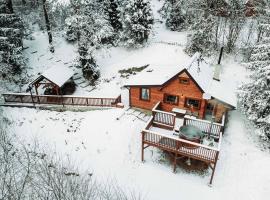 SOVIA WELLNESS CHATA s jacuzzi kaďou a saunou, Čingov, SPA viešbutis mieste Smižany