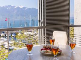 Lakeside-Apartment-1 Grand appartement familial avec terrasses et vue panoramique, hotel din Vevey