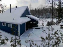 Le Chalet Bleu, aux pieds des Monts-Valin, בקתה בSaint-David-de-Falardeau