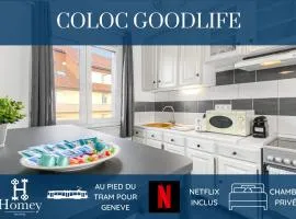 HOMEY Coloc goodLife - Colocation moderne - Chambres privées - Wifi et Netflix - Au pied du tram pour Genève