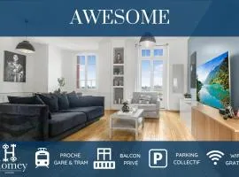 HOMEY AWESOME - Proche Gare et Tram - Centre-ville - Balcon privé - Wifi gratuit