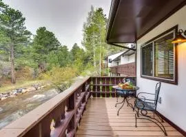 Estes Park Condo Rental Balcony with River Views!