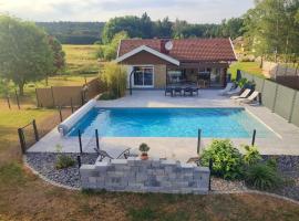 Saint-Nabord में, होटल Maison avec piscine, jacuzzi et sauna