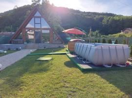 Cabana A-frame Nis, hotel com piscina em Coţofăneşti