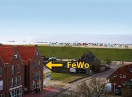 Ferienwohnung Meeresblick Norddeich mit Balkon