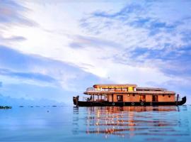 IndraprasthamLakeCruise, nastanitev na čolnu oz. ladji v mestu Alleppey