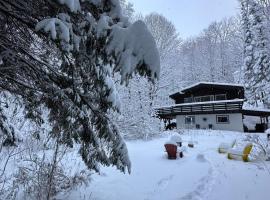 Chalet dans les arbres. 3 ch. /trees house 3bdr，Lac Sainte-Marie的家庭式飯店