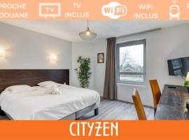 ZenBNB / CityZen / Pied du TRAM / Frontière Suisse – hotel w mieście Gaillard