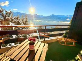 Vue imprenable sur les Alpes et Parking privé gratuit, khách sạn ở Crans-Montana