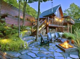 Luxurious log cabin with private spa, wellness hotel v destinácii Lac-Superieur