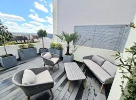 Le Rooftop Suresnes Paris La Défense - Spacieux Duplex 100 m2 Terrasse