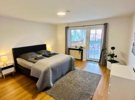 115qm Ferienwohnung am Steinhuder Meer, ruhige Lage, Terrasse, WiFi, Parkplatz, хотел в Вунсторф