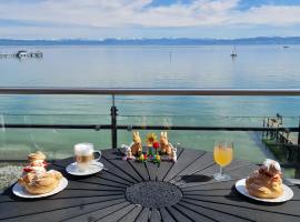 Birkhofer See genießen - Aparthotel am Bodensee、インメンシュタート・アム・ボーデンゼーのビーチ・ホテル