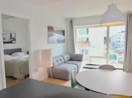 Great 2-bed wprivate balcony by Odense Harbour