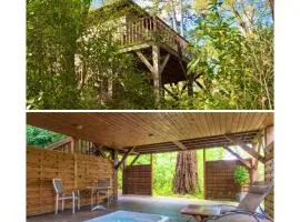 Cabane avec Jacuzzi privatif du Manoir du Parc - Adults only