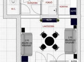 IV - JEVA Stúdió Apartman Hajdúszoboszló - CSALÁDI EGYSZOBÁS - 4 ágy 1 babaágy