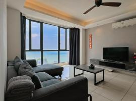 Tanjung Tokong Luxury SEAVIEW bathtub condo 2 rooms 6 pax near Straits Quay Marina Mall 丹绒道光 豪华海景 双房浴缸 高级公寓, hotel u gradu 'Tanjong Tokong'