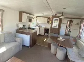 Modern 2017 model Delta Sienna static caravan in Clarach Bay