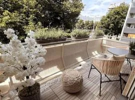 Stylish studio apartment with beautiful balcony