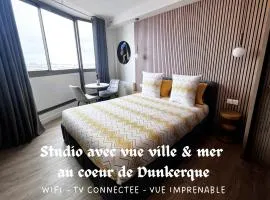 Studio avec vue imprenable mer et ville au coeur de Dunkerque