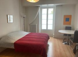 Vaste chambre au centre ville, à 2 minutes du Lac, homestay sa Neuchâtel