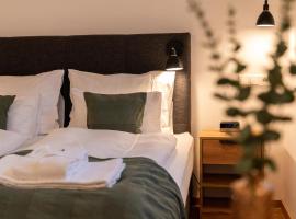 dreamcation Altstadthotel Regensburg, Mikro-Apartments, Pantry-Küchen、レーゲンスブルクのホテル